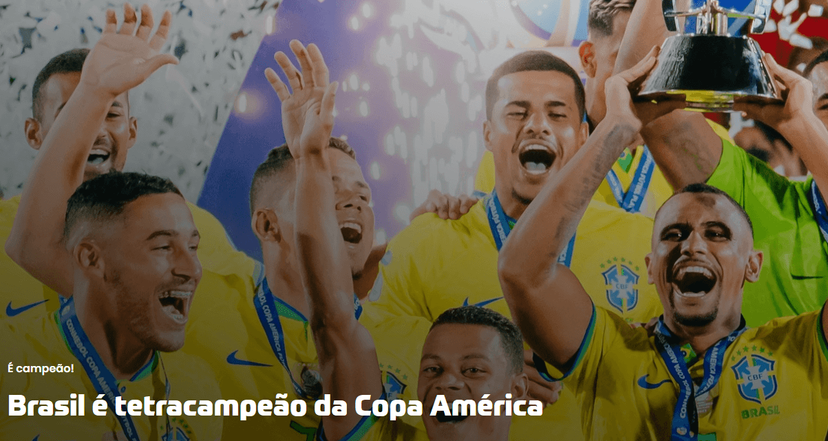 Brasil é tetracampeão da Copa América